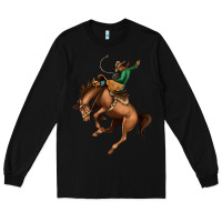 Black Bucking Bronco Rodeo Long Sleeve Tee - Bettercallsaul