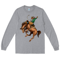 Heather Grey Bucking Bronco Rodeo Long Sleeve Tee - Bettercallsaul