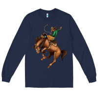 Navy Bucking Bronco Rodeo Long Sleeve Tee - Bettercallsaul
