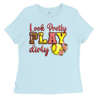 Baby Blue Look Pretty Play Dirty Ladies Tee - LillyAllenDesigns