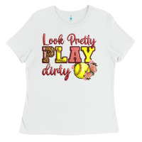 Look Pretty Play Dirty Ladies Tee | Teevron