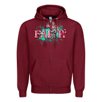 Burgundy faith breast cancer Zipper Hoodie - CowGirlArtShop