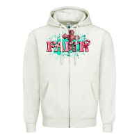 Oatmeal Heather faith breast cancer Zipper Hoodie - CowGirlArtShop