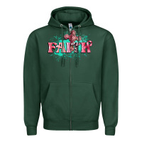 Sports Green faith breast cancer Zipper Hoodie - CowGirlArtShop