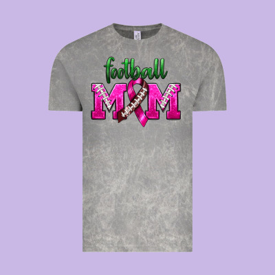 Football Mom Breast Cancer Vintage Tee Designed By Bundleandbundleshop