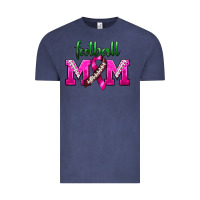 Vintage Denim Football Mom Breast Cancer Vintage Tee - BundleAndBundleShop