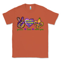 Copper Peace Love Mardi Gras Classic Tee - BundleAndBundleShop