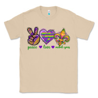 Mushroom Peace Love Mardi Gras Classic Tee - BundleAndBundleShop