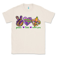 Natural Peace Love Mardi Gras Classic Tee - BundleAndBundleShop