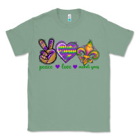 Sage Peace Love Mardi Gras Classic Tee - BundleAndBundleShop