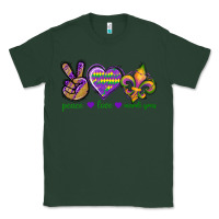 Sports Green Peace Love Mardi Gras Classic Tee - BundleAndBundleShop