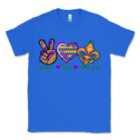 True Royal Peace Love Mardi Gras Classic Tee - BundleAndBundleShop