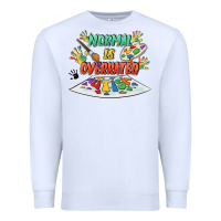 White Normal is overrated Premium Sweatshirt - FaDigitalArtStudio