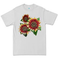 Dove Grey Florenza Sunflower Premium Tee - LillyAllenDesigns