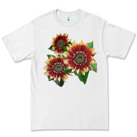 White Florenza Sunflower Premium Tee - LillyAllenDesigns