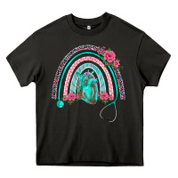 Asphalt nurse life spring stethoscope heart rainbow Heavy Core Tee - BarkalooDesign