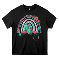 Black nurse life spring stethoscope heart rainbow Heavy Core Tee - BarkalooDesign