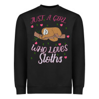 Black Just A Girl Who Lowes Sloths Heavyweight Sweatshirt - Bettercallsaul