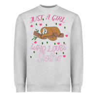 Heather Grey Just A Girl Who Lowes Sloths Heavyweight Sweatshirt - Bettercallsaul