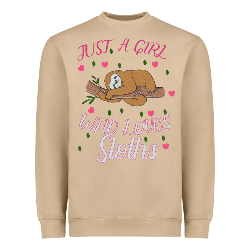 Just A Girl Who Lowes Sloths Heavyweight Sweatshirt by Bettercallsaul | Teevron