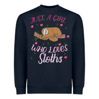 Navy Just A Girl Who Lowes Sloths Heavyweight Sweatshirt - Bettercallsaul