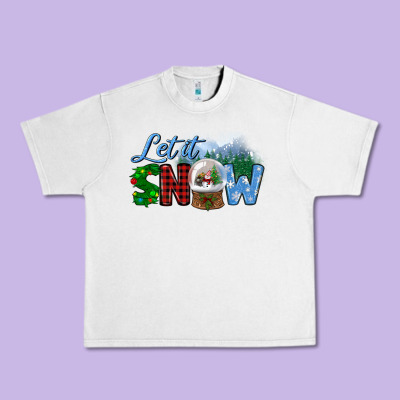 Let It Snow Urban Heavy Tee Designed By Bundleandbundleshop
