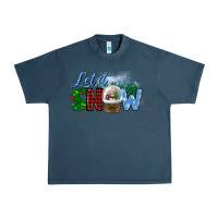 Midnight Navy let it snow Urban Heavy Tee - BundleAndBundleShop