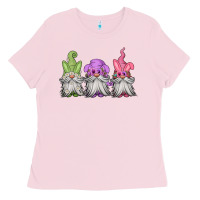 Bubblegum Pink easter gnomes spring Ladies Tee - Jasminsmagicworld