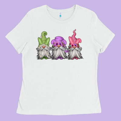 Easter Gnomes Spring Ladies Tee Designed By Jasminsmagicworld