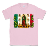 Bubblegum Pink mexican flag our lady of guadalupe Classic Tee - JahusDesignShop