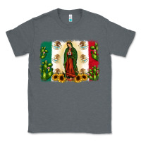 Charcoal Heather mexican flag our lady of guadalupe Classic Tee - JahusDesignShop