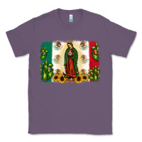 Lavender mexican flag our lady of guadalupe Classic Tee - JahusDesignShop