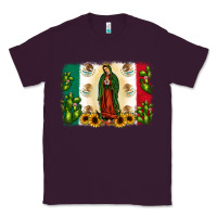 Plum mexican flag our lady of guadalupe Classic Tee - JahusDesignShop