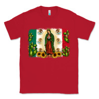 Red mexican flag our lady of guadalupe Classic Tee - JahusDesignShop