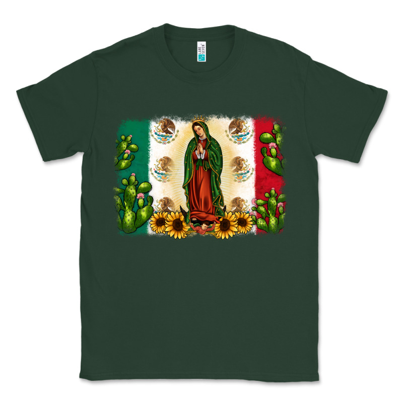 Mexican Flag Our Lady Of Guadalupe Classic Tee by JahusDesignShop | Teevron