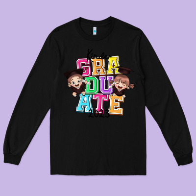 Kinder Graduate 2023 Long Sleeve Tee Designed By Ranaportraitstore
