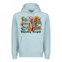 Blue Mist respiratory therapist western Premium Hoodie - OliviaCreatesArt