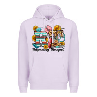 Lilac respiratory therapist western Premium Hoodie - OliviaCreatesArt