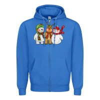 True Royal christmas polar bear reindeer and snowman Zipper Hoodie - CowGirlArtShop