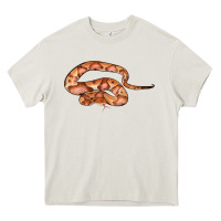 Cream Copperhead Snake Illustrations Heavy Core Tee - LillyAllenDesigns