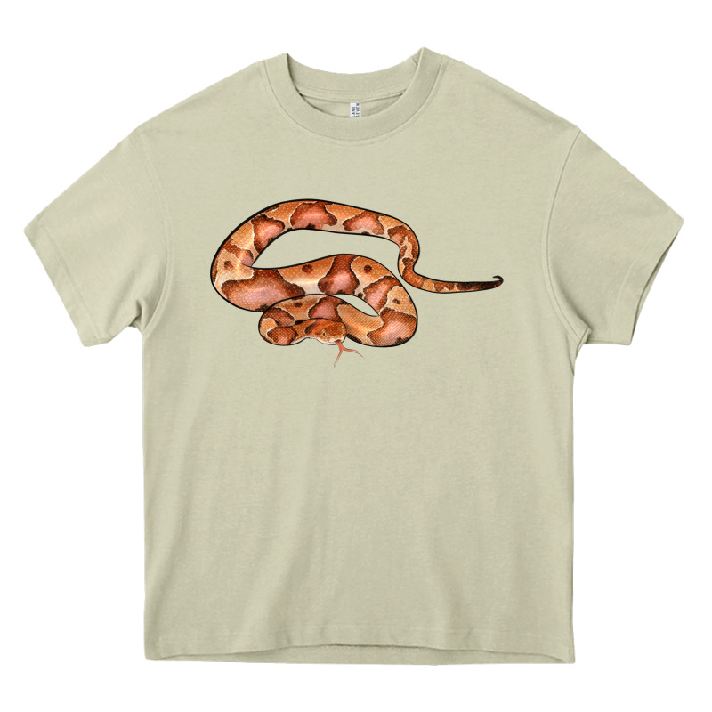 Copperhead Snake Illustrations Heavy Core Tee by LillyAllenDesigns | Teevron
