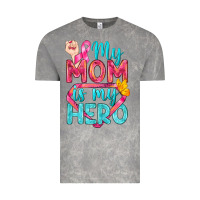 Cloud Rock My Mom Is My Hero Breast Cancer Vintage Tee - BundleAndBundleShop