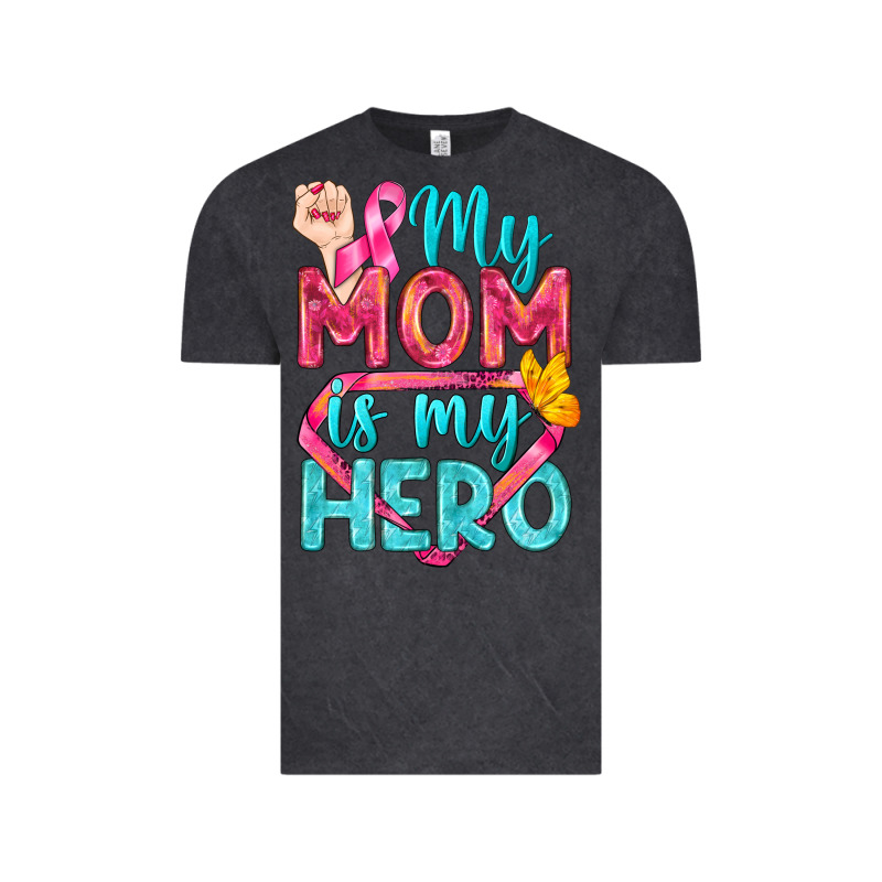 My Mom Is My Hero Breast Cancer Vintage Tee by BundleAndBundleShop | Teevron