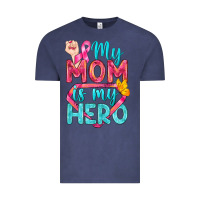 Vintage Denim My Mom Is My Hero Breast Cancer Vintage Tee - BundleAndBundleShop
