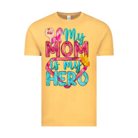 Vintage Mustard My Mom Is My Hero Breast Cancer Vintage Tee - BundleAndBundleShop