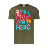 Vintage Olive My Mom Is My Hero Breast Cancer Vintage Tee - BundleAndBundleShop