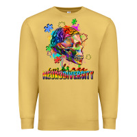 Antique Gold Embrace neurodiversity Premium Sweatshirt - FaDigitalArtStudio