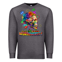Charcoal Heather Embrace neurodiversity Premium Sweatshirt - FaDigitalArtStudio