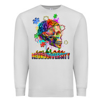 Dove Grey Embrace neurodiversity Premium Sweatshirt - FaDigitalArtStudio