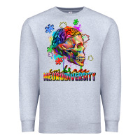 Heather Grey Embrace neurodiversity Premium Sweatshirt - FaDigitalArtStudio